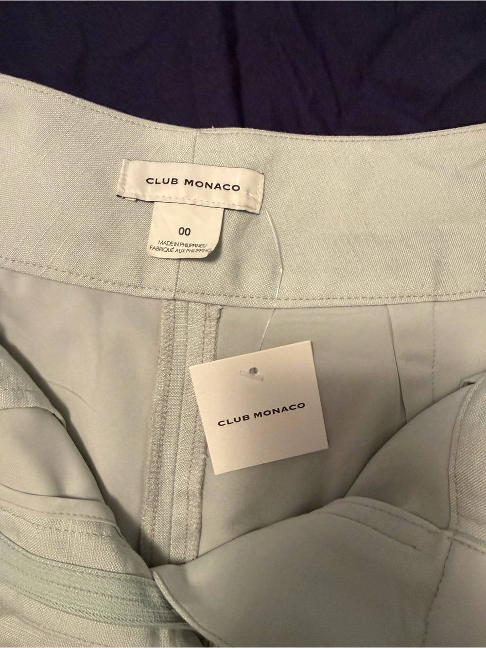 Club Monaco Shorts with Front Pockets (Light Green) - Picture 7 of 8